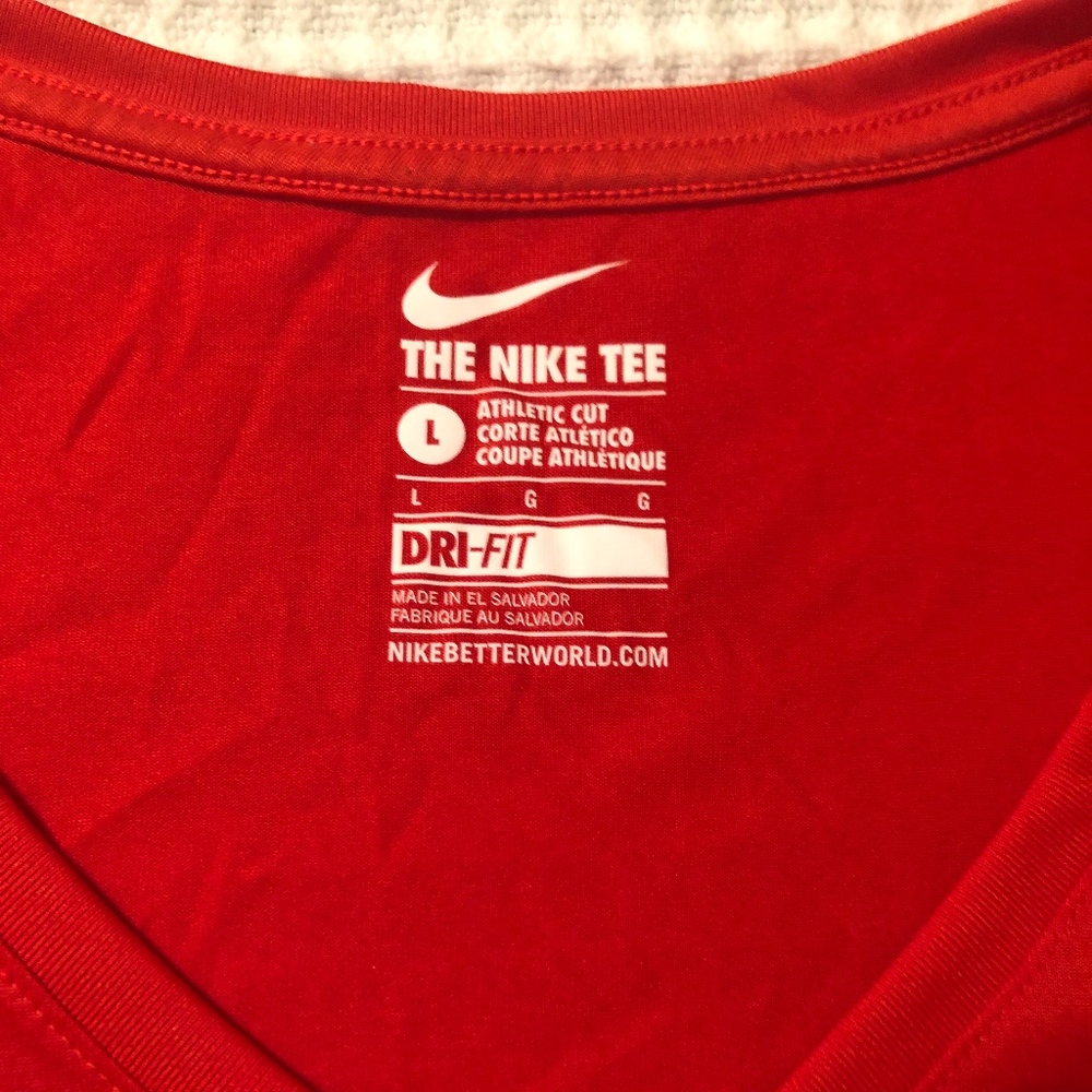 Nike Red Dri Fit Shirt